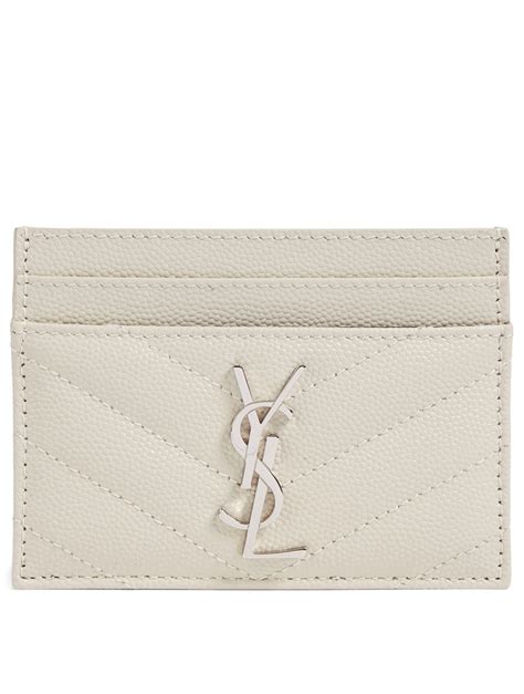 ysl card holder white